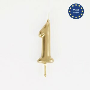 gold number candle - 1