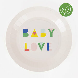 Paper plates - nude baby shower