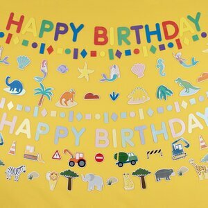 paper garland - pastel happy birthday