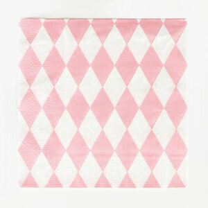 paper napkins - light pink diamonds