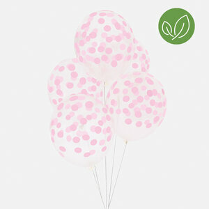 printed confetti balloons - pink