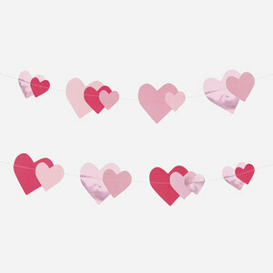 paper garland - pink heart