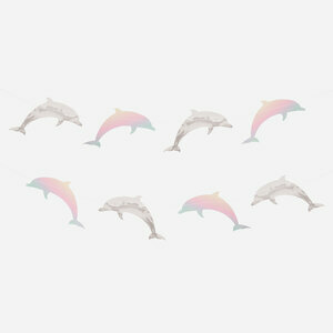 paper garland - dolphins