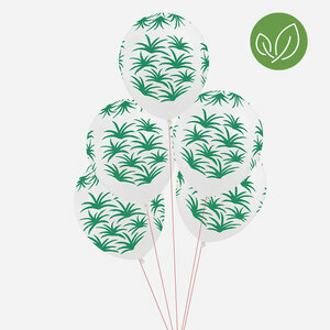 tattooed balloons - green leaves