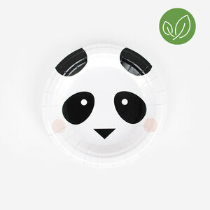 paper plates - mini panda