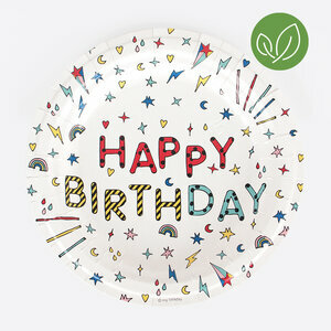 paper plates - happy birthday
