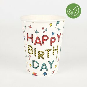 paper cups - happy birthday