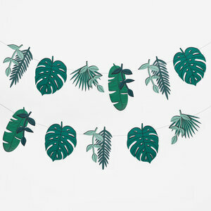 6 paper garlands - tropical