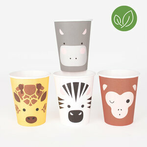 paper cups - mini safari