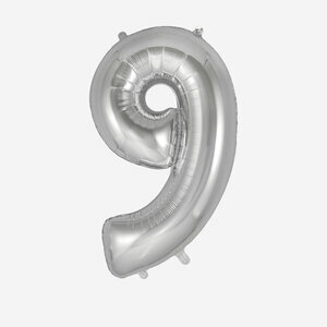 foil balloon silver number 9