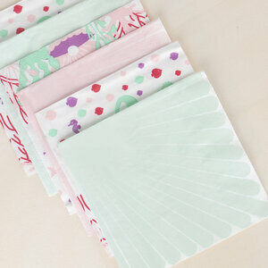 paper napkins - green pastel mix