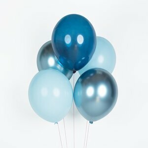 all blue balloons