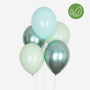 all green balloons