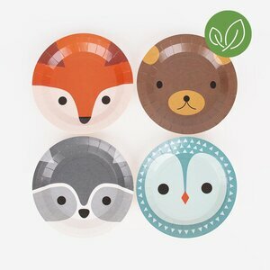 paper plates - mini forest animals