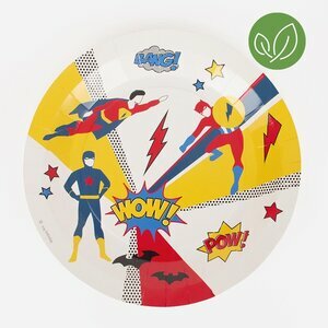 Paper plates - super heroes