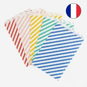 paper bags - multicolour stripes