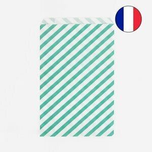 paper bags - green stripes
