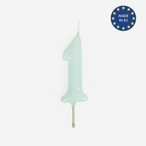 blue number candle - 1