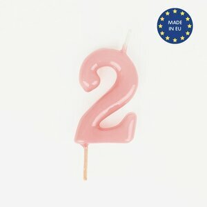 pink number candle - 2