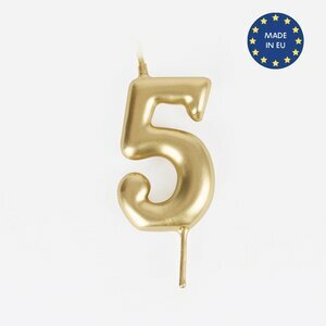 gold number candle - 5