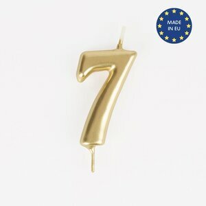 gold number candle - 7