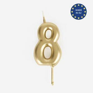 gold number candle - 8
