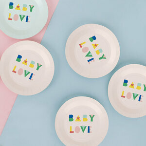 Paper plates - nude baby shower