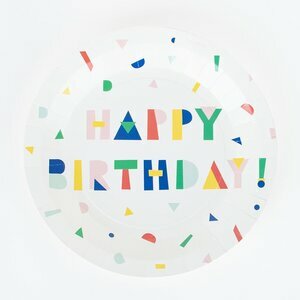 Paper plates - happy birthday