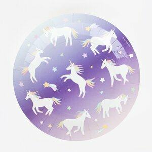 Paper plates - unicorns