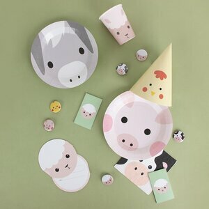 Paper plates - mini farm