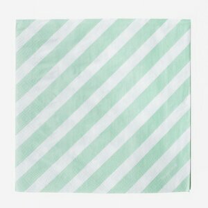 paper napkins - aqua stripes