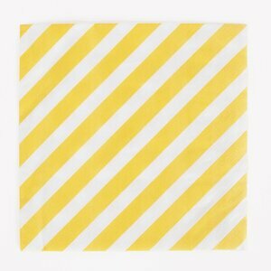paper napkins - yellow stripes