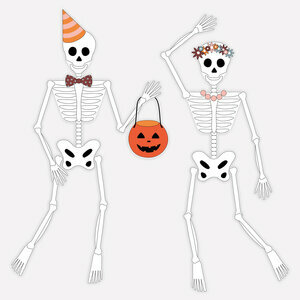 paper decorations - halloween skeletons