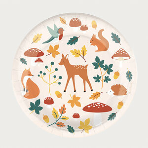 paper plates - woodland