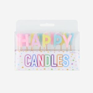 Birthday candles - Happy Birthday pastel