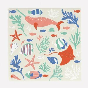 paper napkins - mermaid