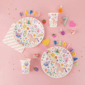 Paper plates - Enchanted unicorn