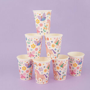 Paper cups - enchanted unicorn