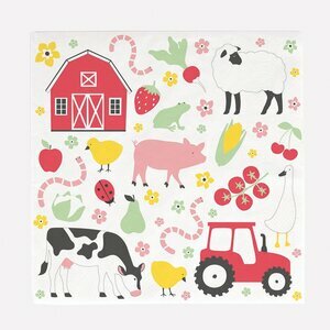 paper napkins - farm animals
