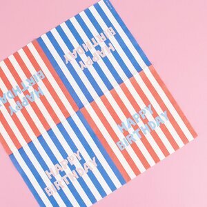 paper napkins - happy birthday stripes